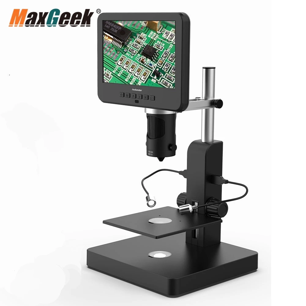 Maxgeek Andonstar AD246-P 7-inch FHD Screen 1020X Magnification Digital Microscope for Electronics Repairing