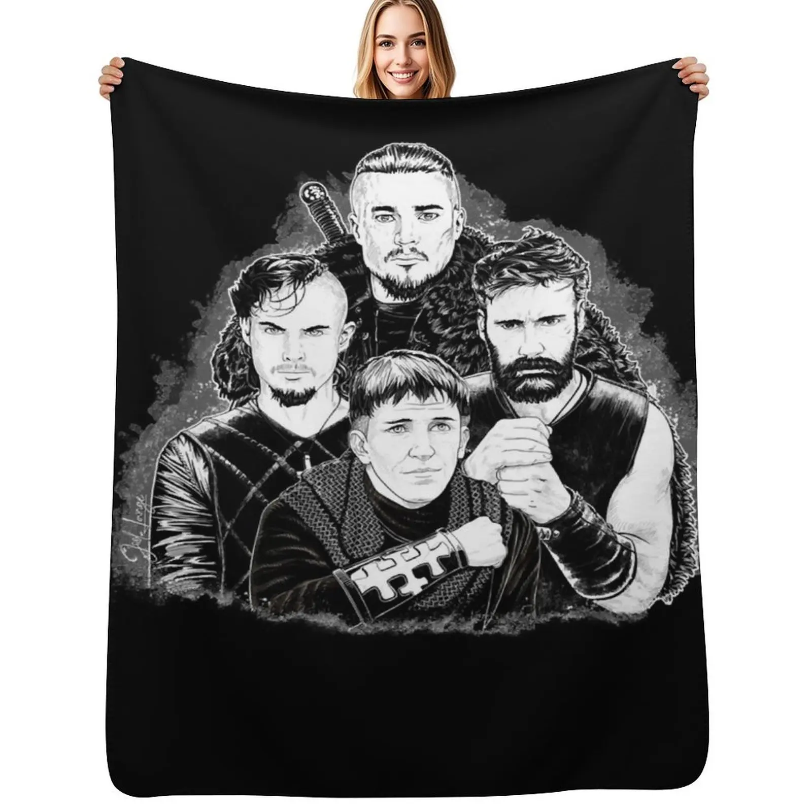 

Mens Womens The Last In Kingdom Portraits Gifts Movie Fans Throw Blanket Tourist Stuffeds Luxury Retros Blankets