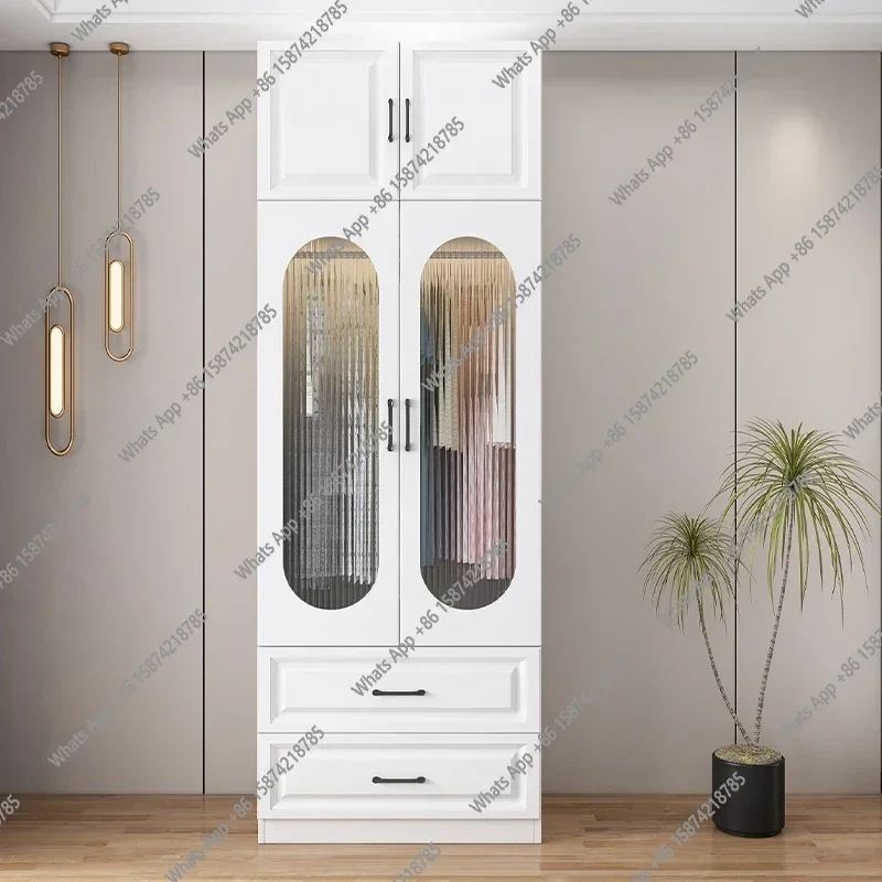 A69 Minimalist Nordic Wardrobe Open Filing Modern Wearable Wardrobe Closet Storage Clothes Exterior Wooden Ropero Home Furniture
