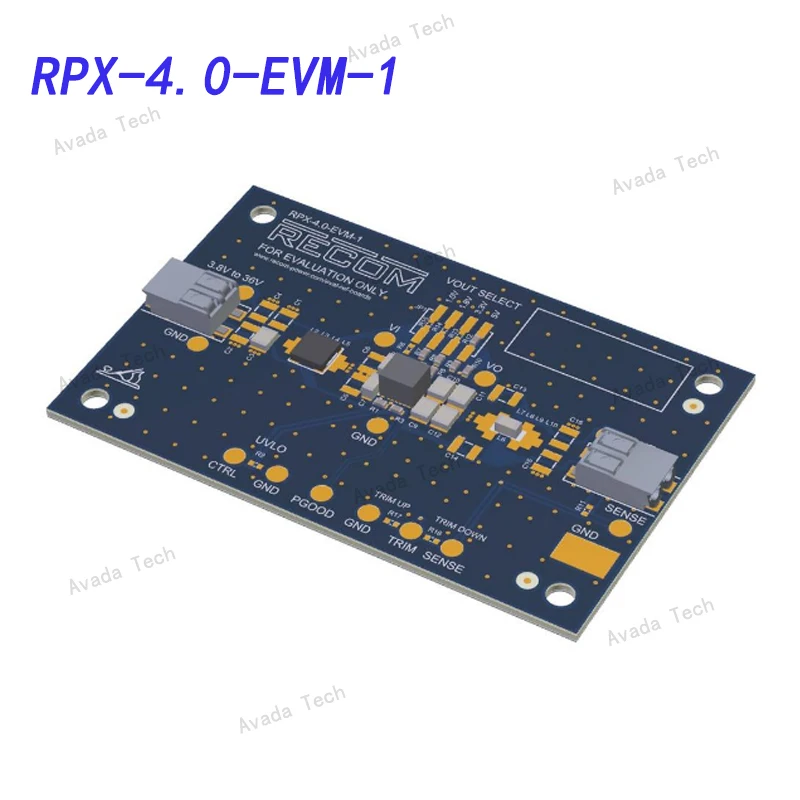 

Avada Tech RPX-4.0-EVM-1 Power management IC development tool 2W 4-36Vin 5Vout 4A Eval