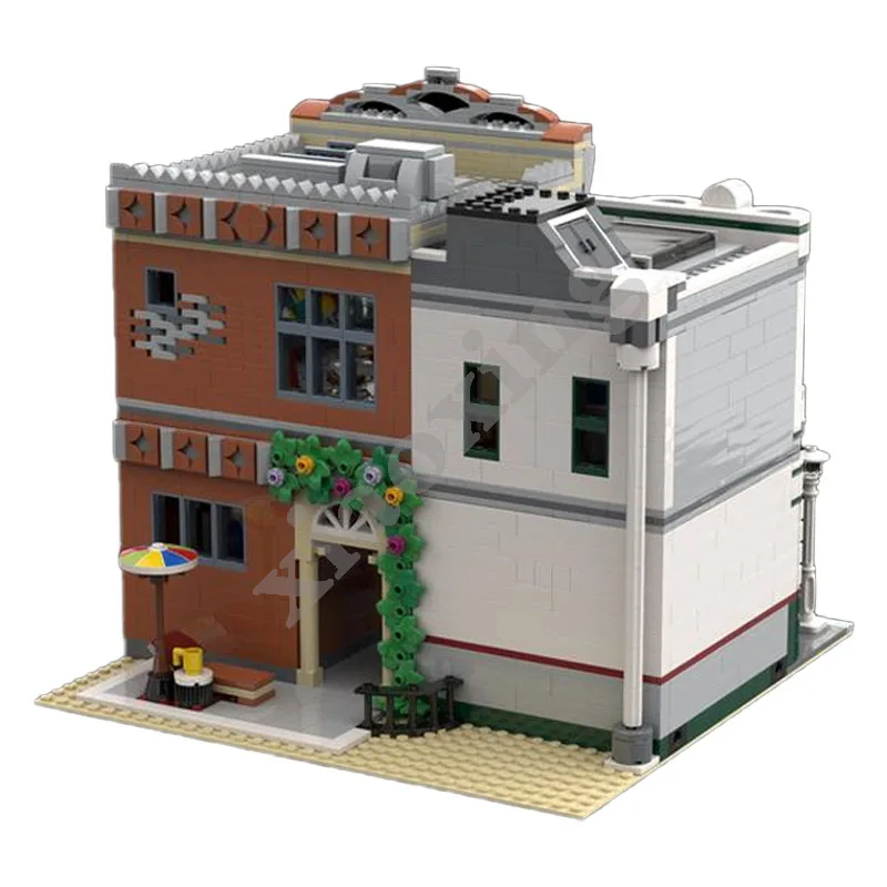 Classic MOC-73041- Studio and Museum - 10264 Corner Garage Alternative Build DIY Model 1997 Pieces Building Block Toy Gift