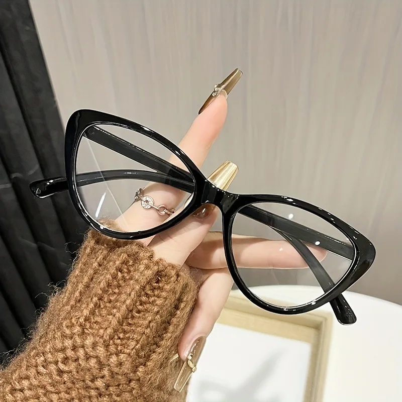 نظارات عصرية عصرية للنساء بعدسات مسطحة مناسبة للملابس اليومية والتصوير الفوتوغرافي في الشوارع #1