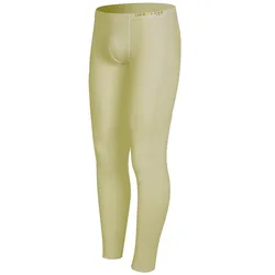 Ice Silk Legging for Men Tight Fitting High Elasticity Sexy Autumn Pants Thin Silky Smooth Homewear Man Seamless Bottom Lingerie