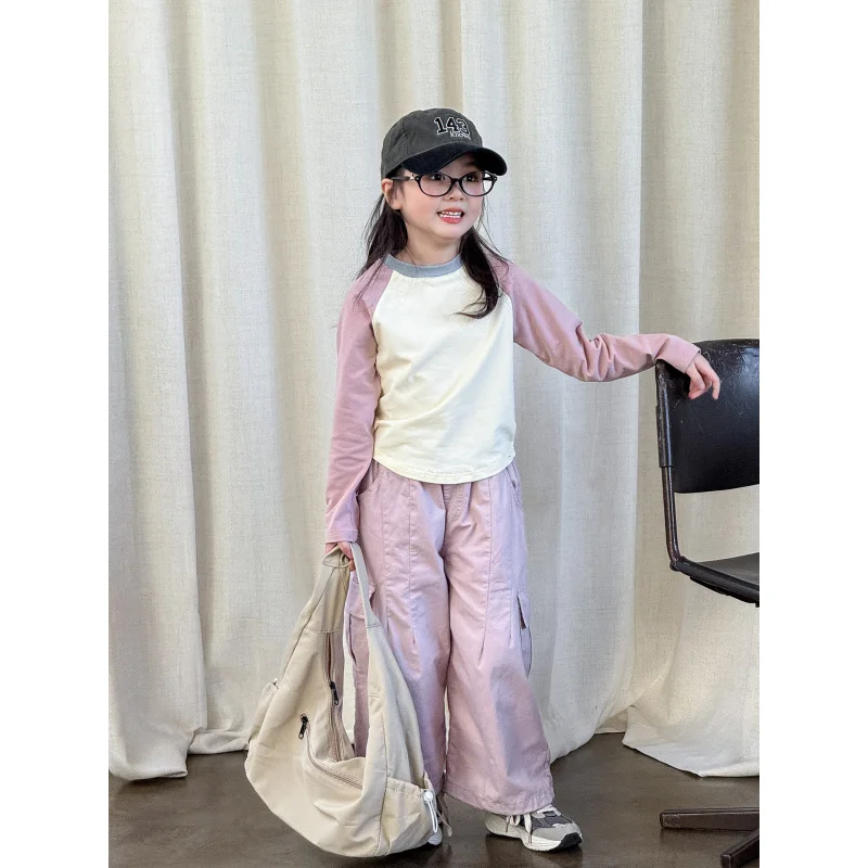 

Children's Clothing Girls' Autumn Outfits2025New stylish children's outfit trendy and fashionableTShirt Workwear Pants Baby Clot