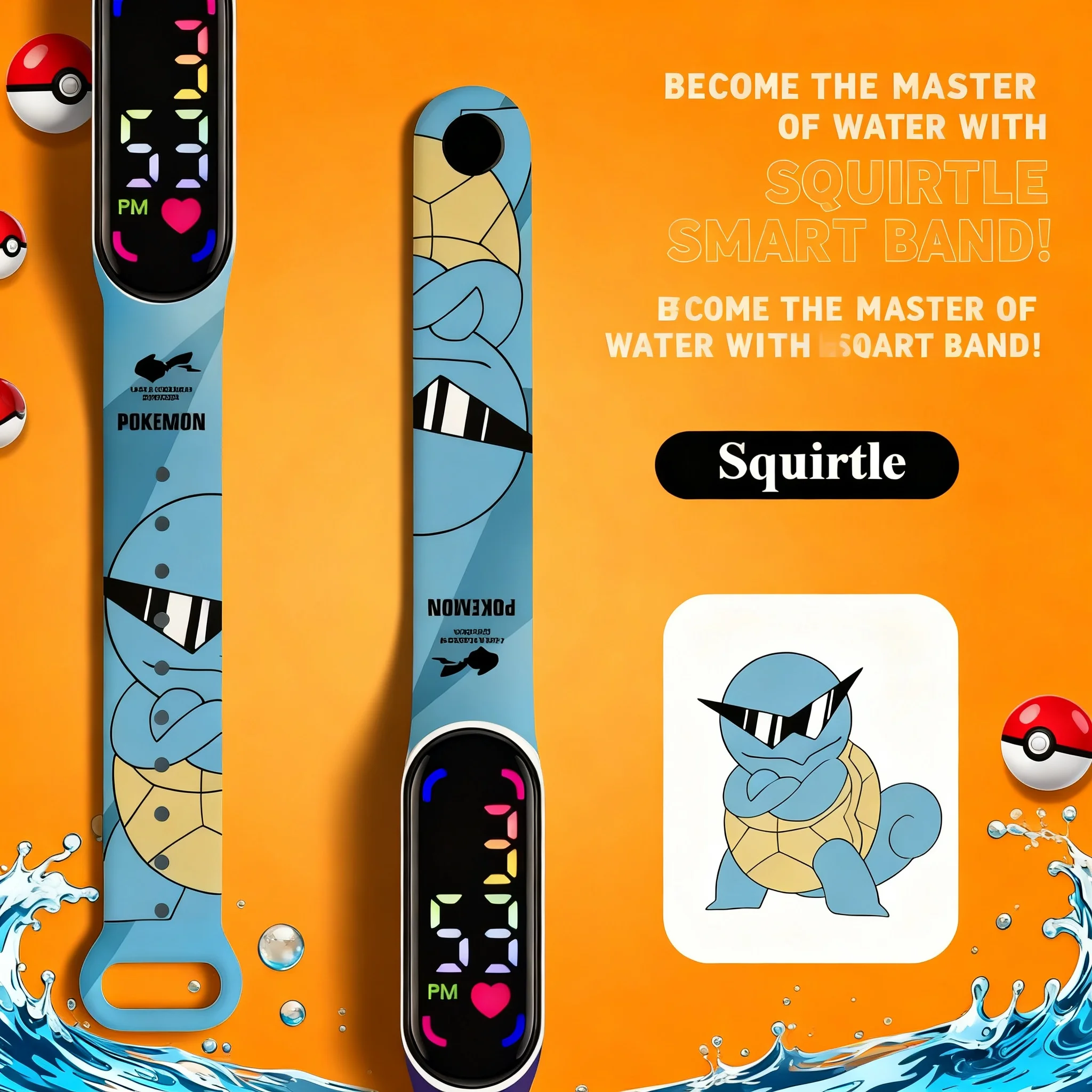 

Pokemon LED Digital Waterproof Watch Pikachu Gengar Electronic Wristwatch for Kids Boys Girls Gift