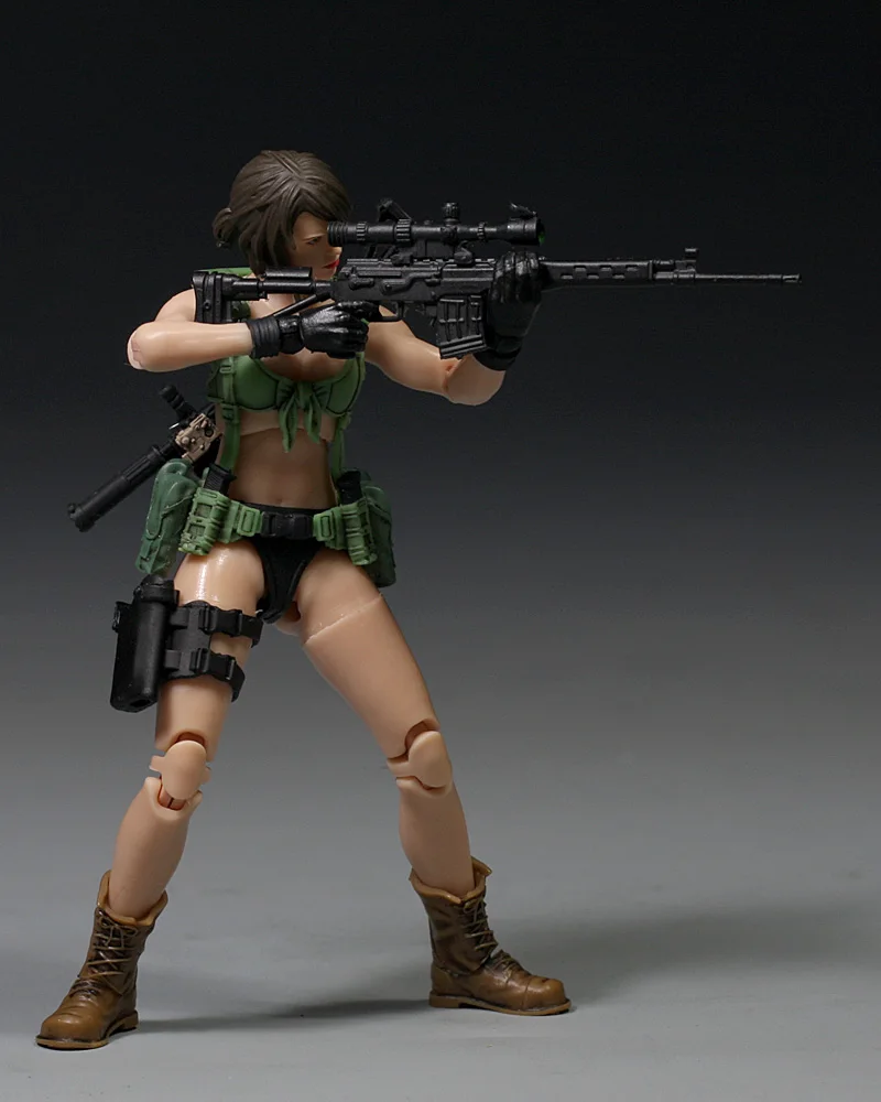 Ba Ye Studio 1/18 Scale Female Soldier Cosplay Venom Snake Metal Gear Solid 5 Sniper Jingjing Full Set 3.75 Action Figures Body