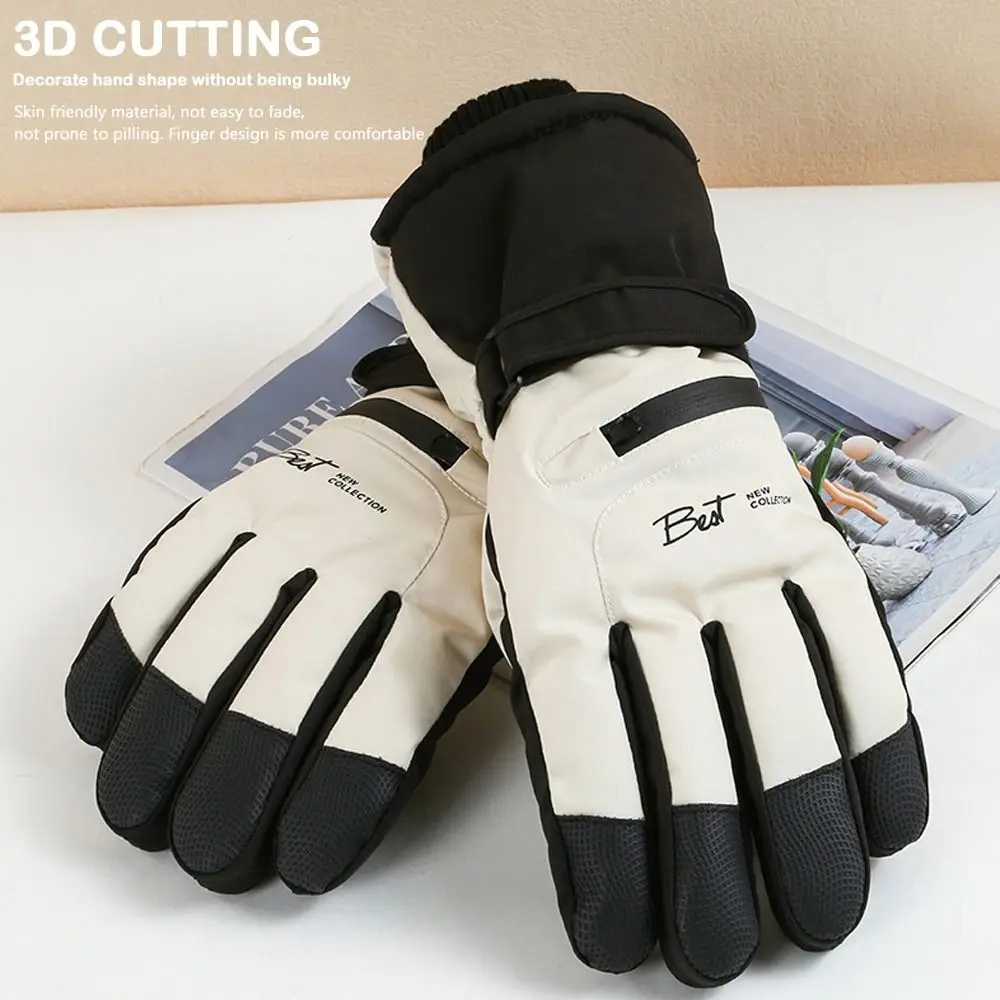 

Windproof Skiing Gloves for Men Sports Cycling Motocycle Full Palm Gloves Thickened Touch-screen Snowboard Gloves Winter