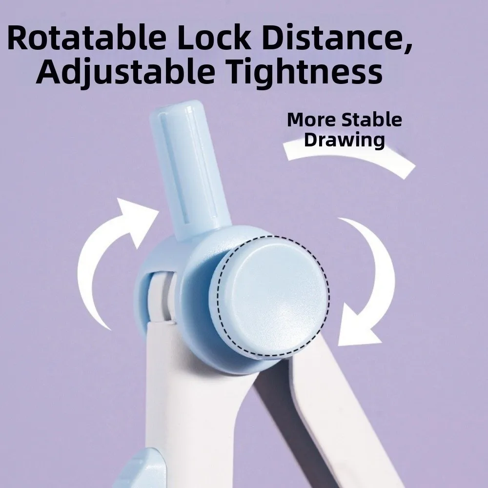 Portable Drawing Compass Adjustable Locking Precise Geometry Compass Safe Aluminum Alloy Circle Drawing Gauge Student Exams