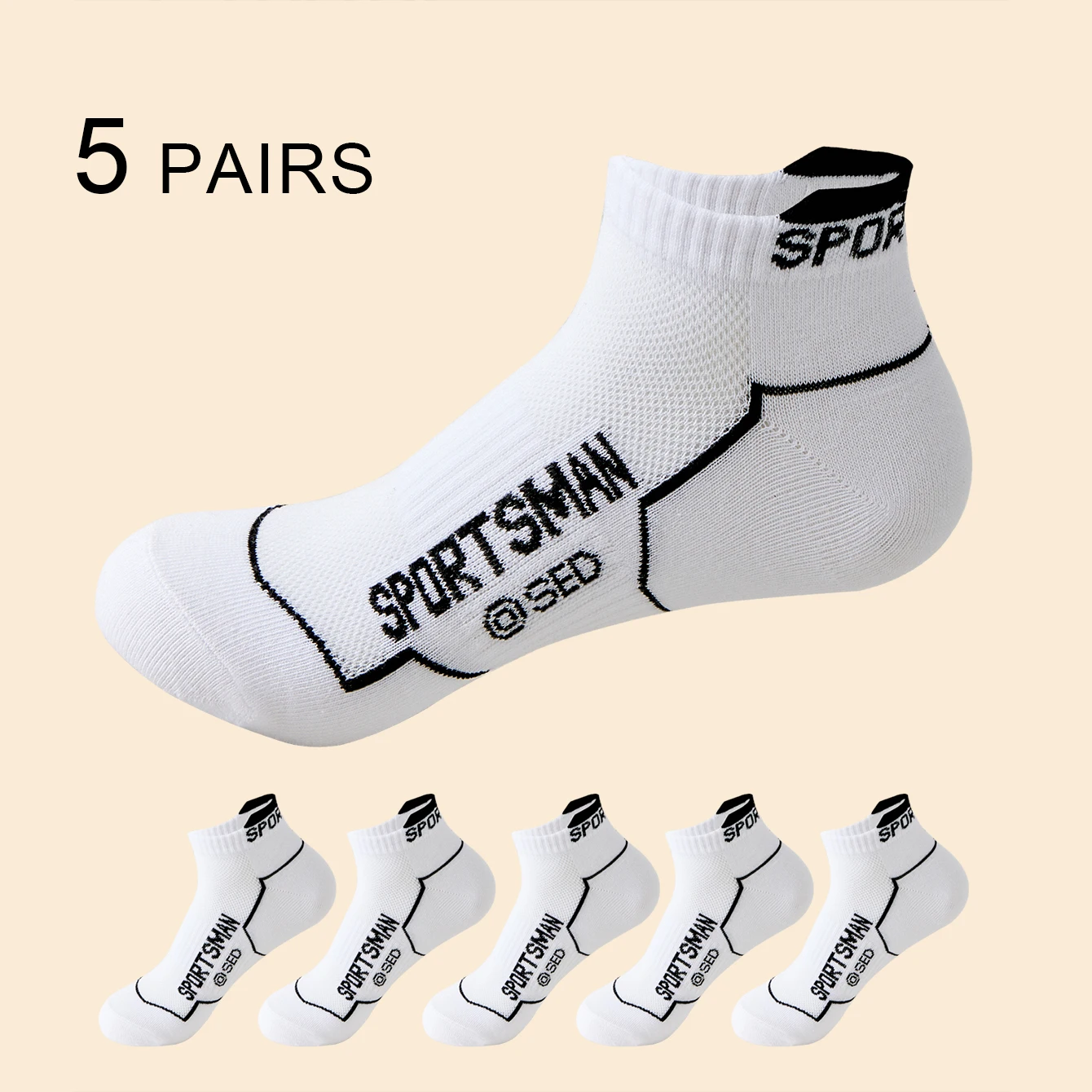 5 أزواج عالية الجودة الرجال الصيف الكاحل الجوارب امتصاص العرق مزيل الروائح الرجال عادية الجري الرياضة رقيقة الجوارب القصيرة للرجل 39-44