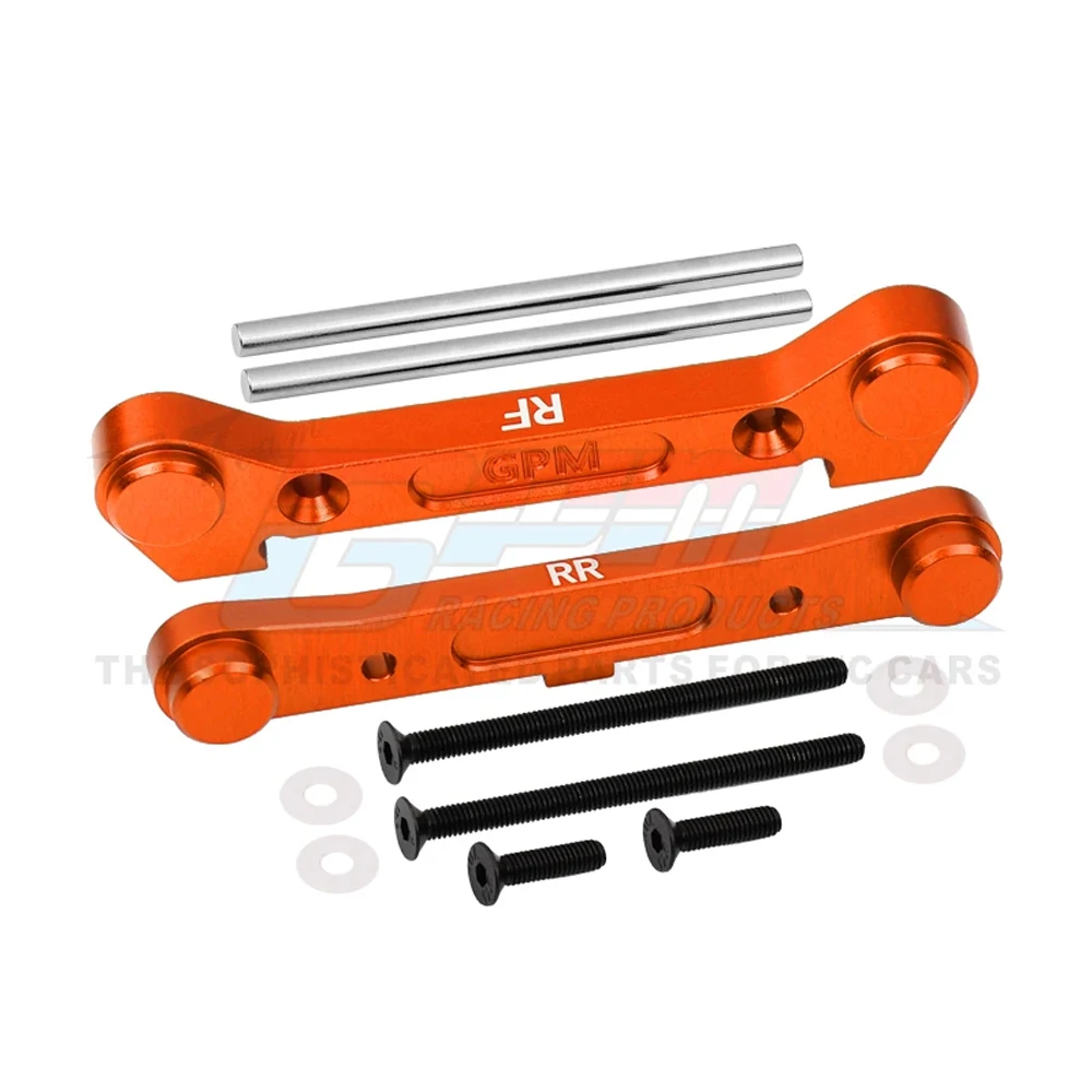 Bloque fijo de montaje de brazo de suspensión inferior trasera de metal GPM LOS 234019   LOS 234023   LOS 234021   Para LOSI 1/10 Lasernut U4 Tenacidad DB TT Pro