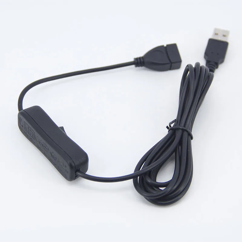 0.5m 1M 2m USB cable 50cm USB 2.0 A Male to A Female Extension charging Extender Black Cable With Switch button ON OFF Cable