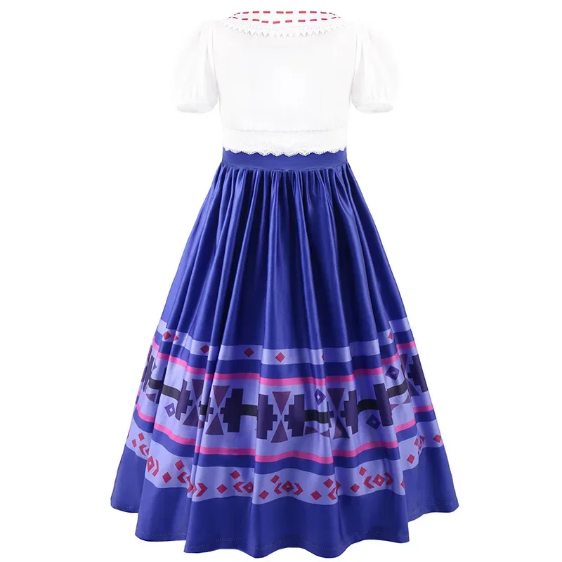 2025 Encanto charme Costumi per filles enfants anniversaire principessa robe de festa Luisa Madrigal Cosplay enfants Halloween