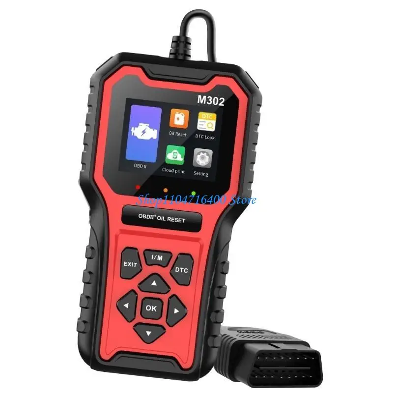 y1gd Efficient Diagnostic Tool M302 OBD2 Scanner, with Multifunction Display for Trouble Code Erasing Engine Light Diagnosis