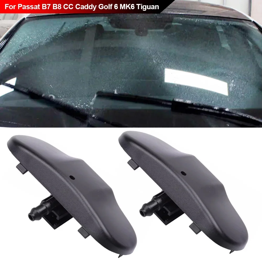 2 Pcs 2KD955985 Windshield Washer Water Spray Wiper Nozzle For Bora Passat B6 B7 Jetta Golf 5 MK5 6 Touran Tiguan Sagitar Yeti