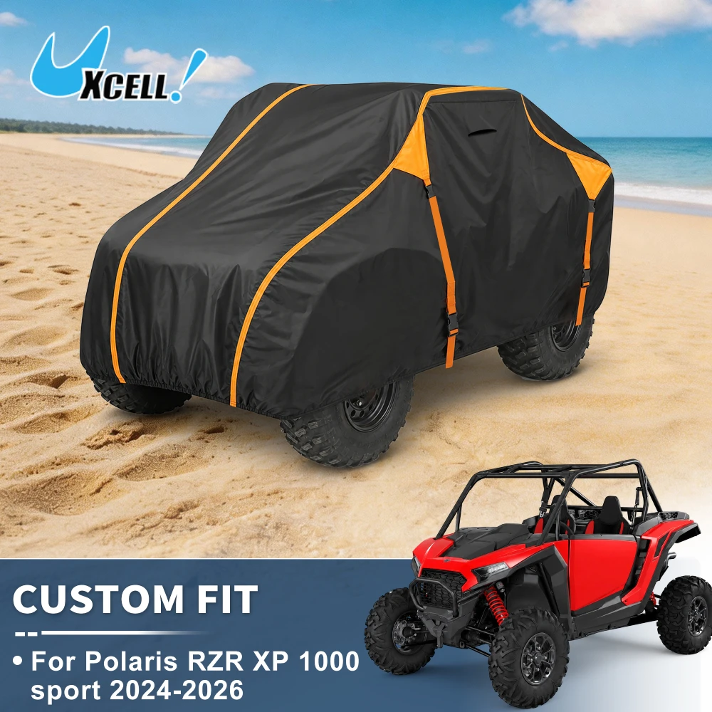 Uxcell Waterproof UTV Cover for Polaris RZR XP 1000 Sport 2024-2026 210D Oxford Windproof Outdoor All Weather Protection Cover