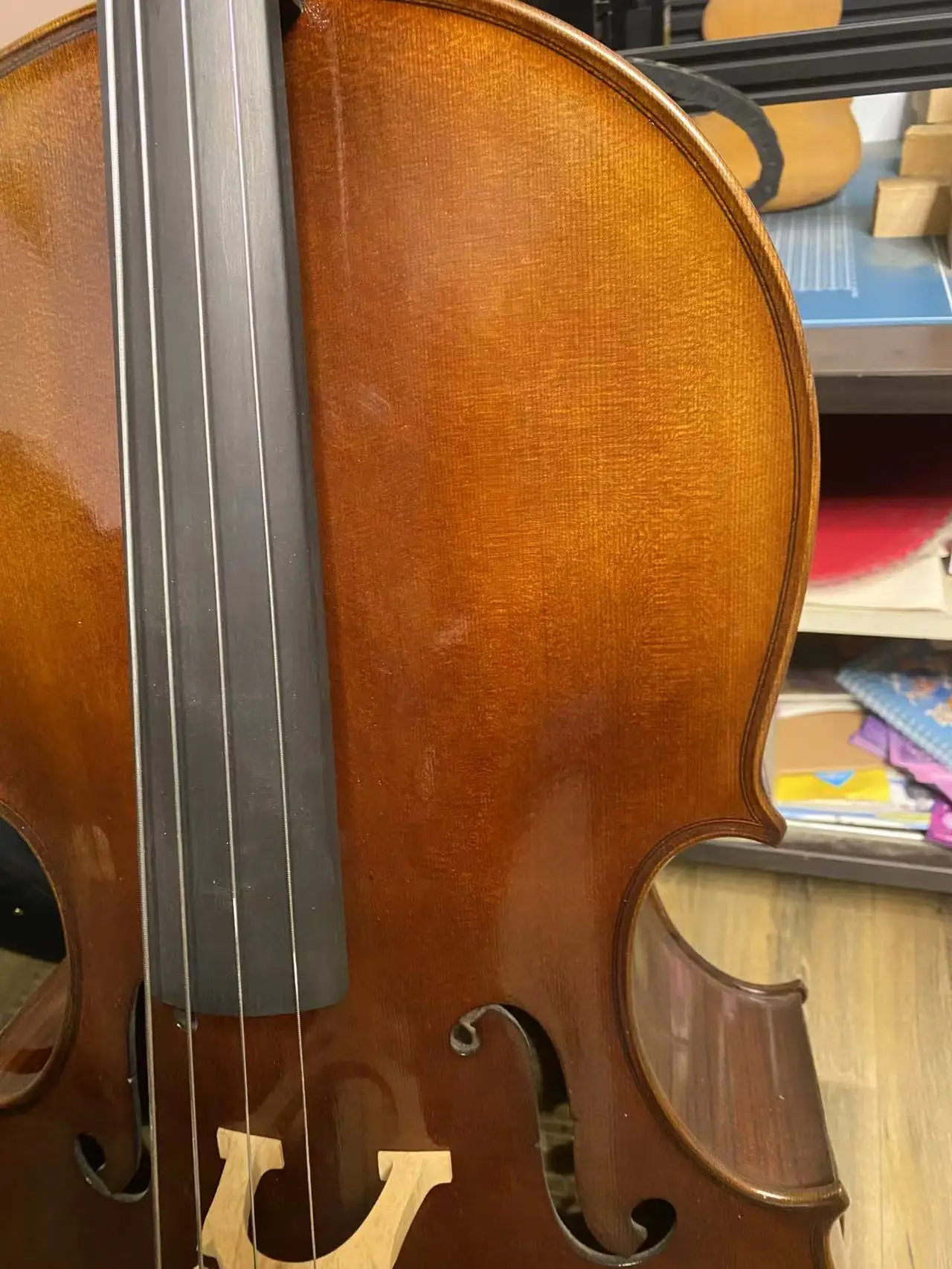 professional level Montagnana Cello solid wood handmade cello 4/4 Flame Maple back panel varnish cello stringed instrument
