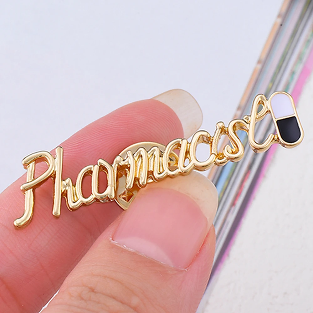 Catuni Pharmacology Medicine Pin Brooch for Pharmacist Enamel Pill Lapel Backpack Badge Accessories Gifts Doctor Nurse