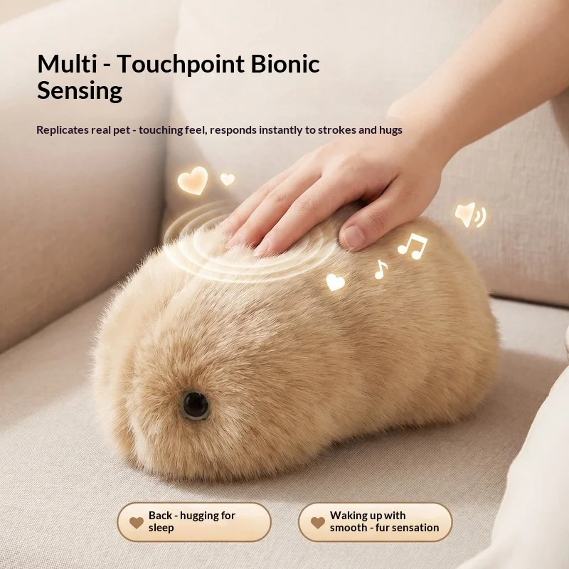 AI Smart Interactive Guinea Pig Plush Toy Electronic Voice Interaction Pet Soft Texture Companion Stuffed Doll Gift For Adults