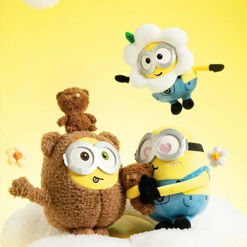 

Bob +tim Series Cute Shapeshifting Little Yellow Man Plush Toy Doll Girl Room Decoration Plush 8 9 11inches Pillow Gift