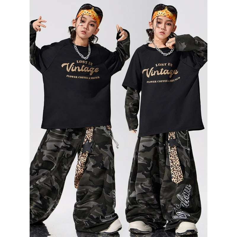 

Костюм для уличных танцев для мальчиков, хип-хоп костюм для выступлений, стильный костюм для выступлений с барабанной установкой