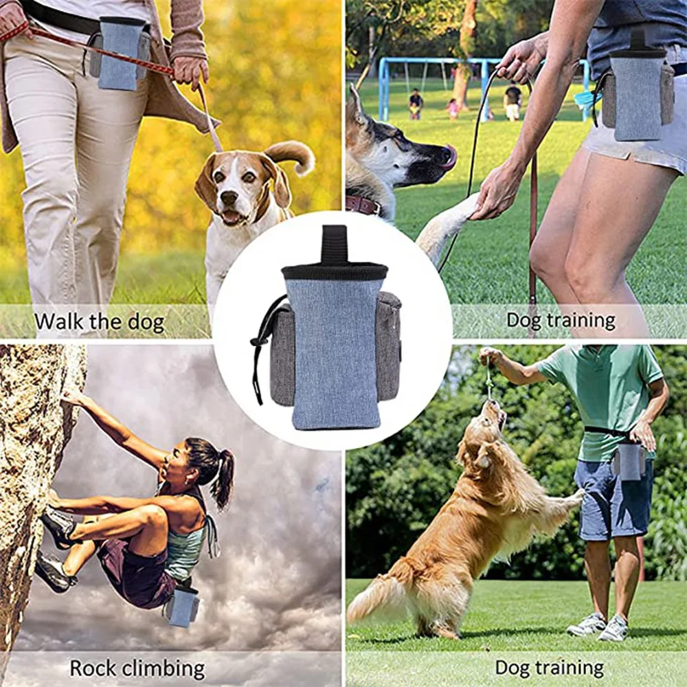 Dog Training Snack Bag Portable Outdoor Dog Treat Pouch Carries Food Poop Bag Multifunction Training Dog Helpers Pet Supplies