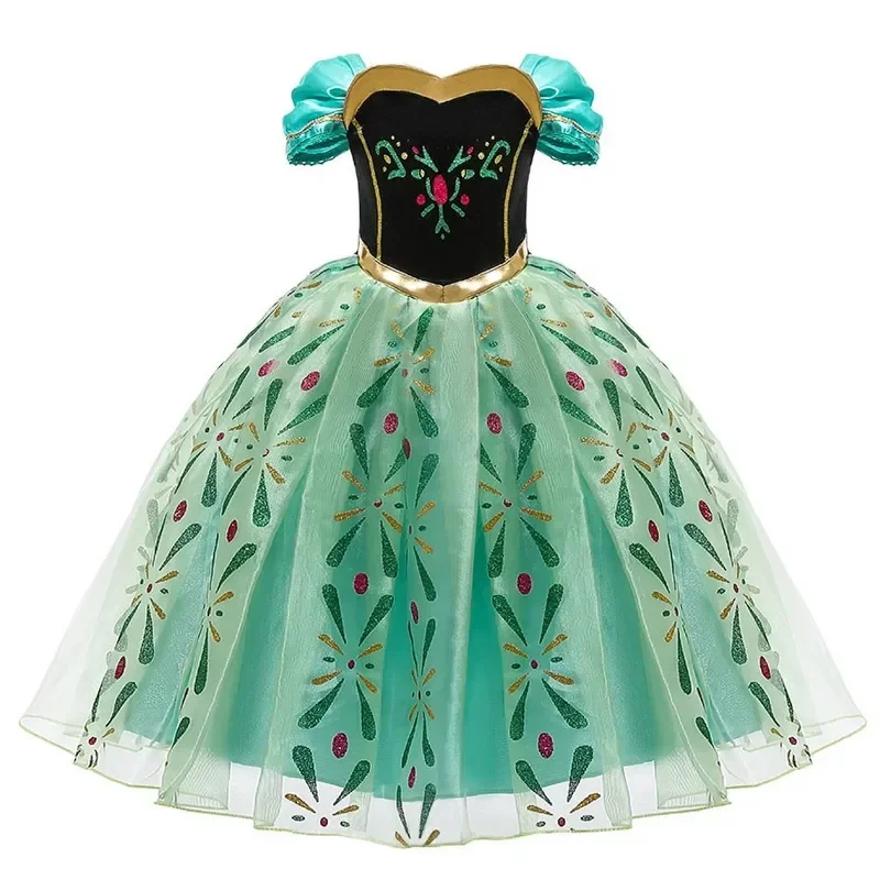 Vestido de princesa Cenicienta para niña, disfraz de Elsa, Anna, sirena, Jasmine, Bella, Blancanieves, fiesta de cumpleaños, Halloween, 2-10 años