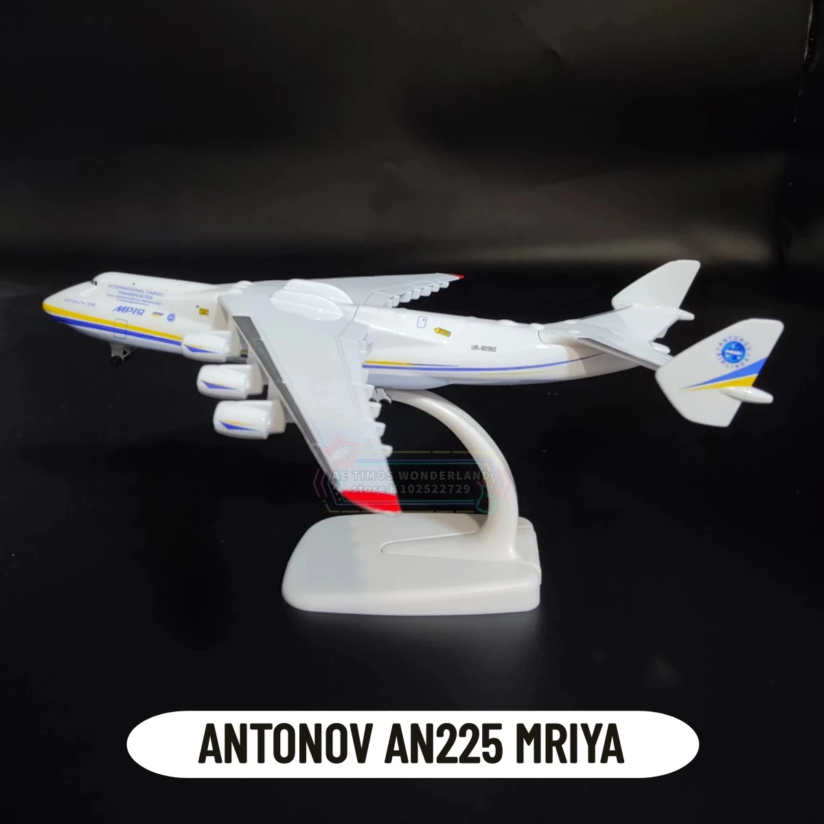 Ukraine Antonov AN225 Mriya Replica Hercules Transporter Aircraft Model Scale 1:400 Aviation Miniature Xmas Kid Boy Gift Toy