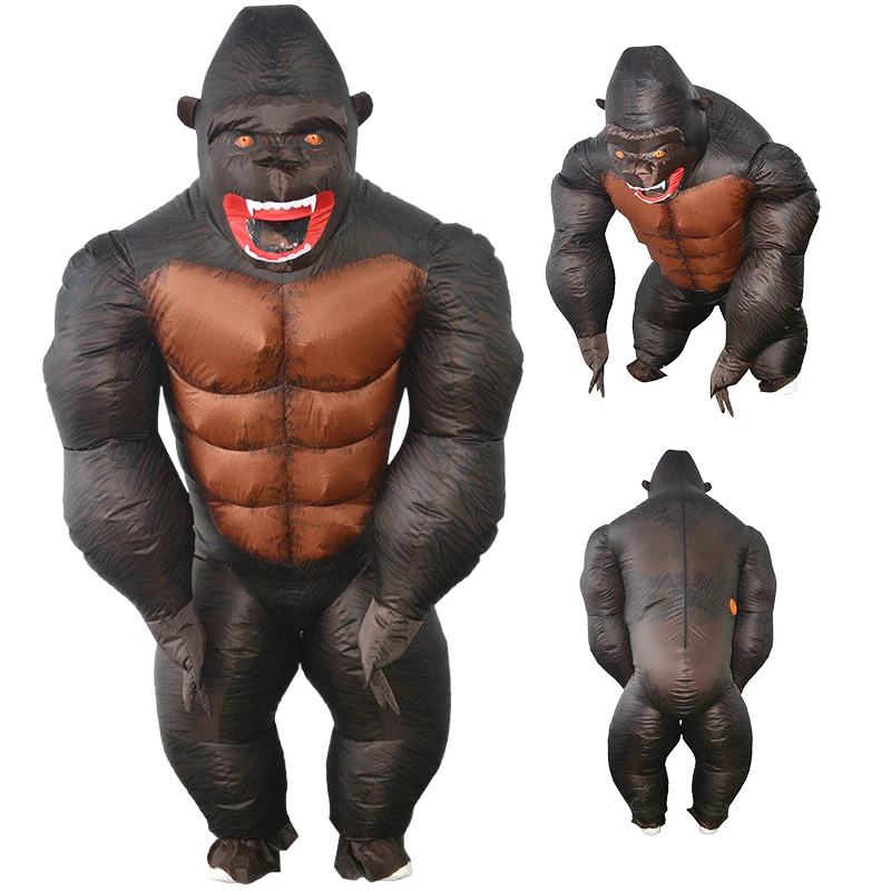 

Inflatable Gorilla Adult Inflatable Cosplay costume Mascot Animal Gorilla Halloween Purim Carnival fancy costume
