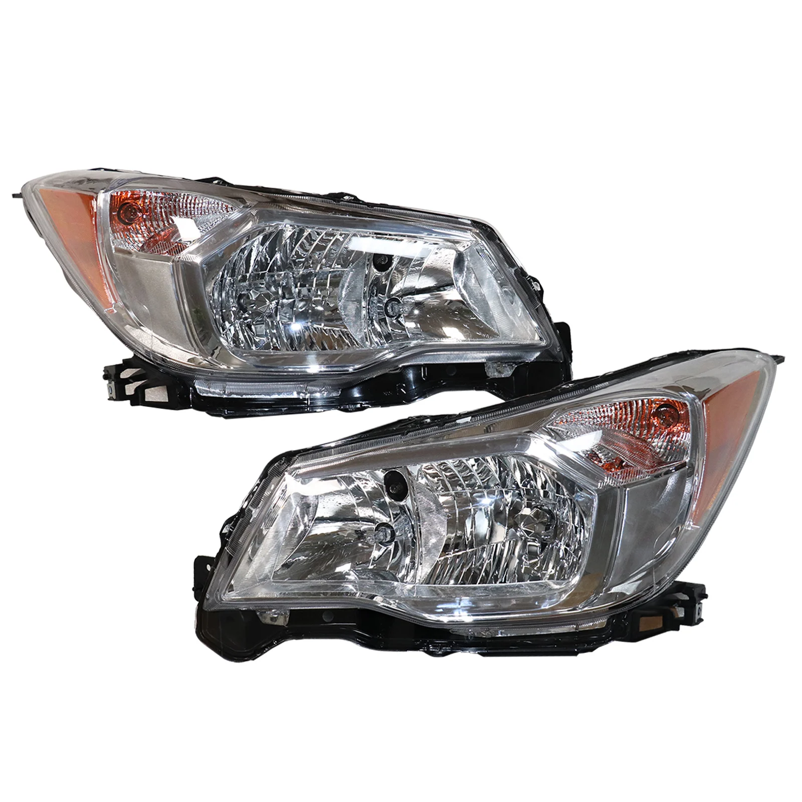 Clear Lens Headlight For 2014 2015 2016 Forester Subaru Headlight With Chrome Bezel