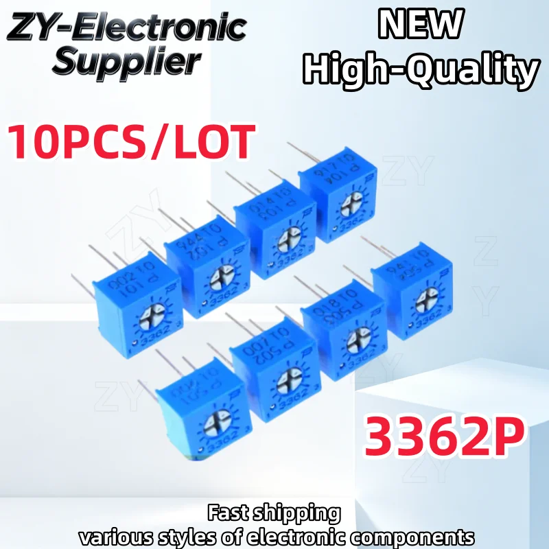 【10uds=】 3362P series resistance 101 201 501 102 202 502 103 Trimpo Trimmer Potentiometer 3362 500R 1K 2K 5K 10K 20K 50K 100K