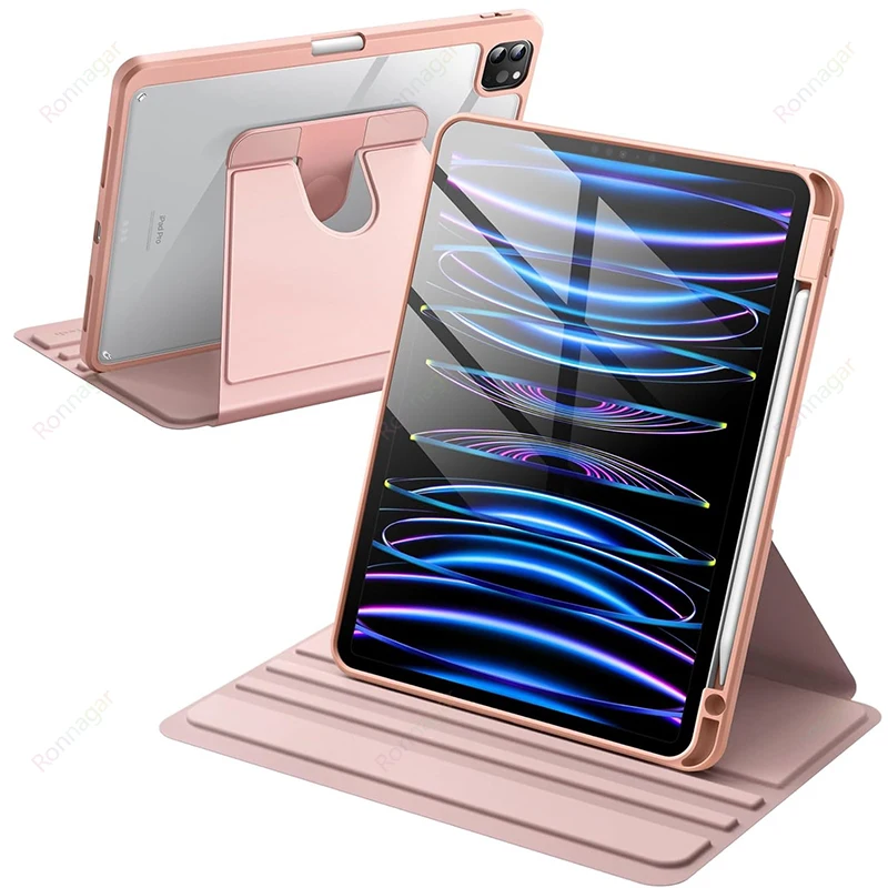 

Вращающийся чехол для iPad Air 11/13 дюймов M4/M3/M2 2026/2025/2024, Air 5/4 10.9, 10-го/11-го/12-го поколений, A19/A16, Pro 11/12.9/13, M5/M4, 8/9/10.2/10.5