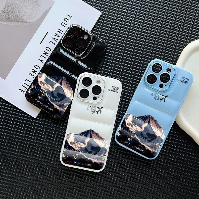 غلاف سنو ماونتن هايواي نورث لهاتف آيفون 16 برو ماكس 15 12 14 13 11 برو ماكس 7 8 6 6S Plus XS X XR 16 + 15 + حافظة ناعمة #5