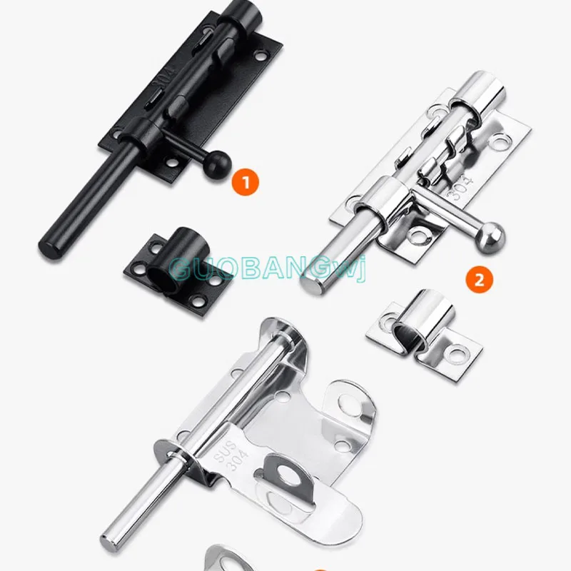 4-12 Inch Rvs Zware Top Bottom Bolt, Fire Deurslot, Opbouwgrendel, Gate Security Bolt Verdikte Deur Bolt