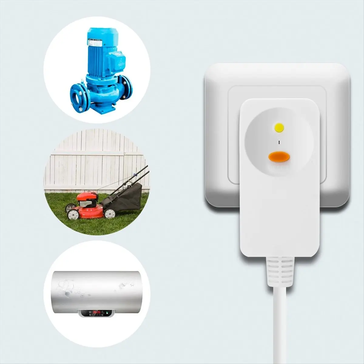 #67K FI Circuit Breaker Plug ,FI Circuit Breaker Personal Protection Plug Replacement Plug EU Plug (White)