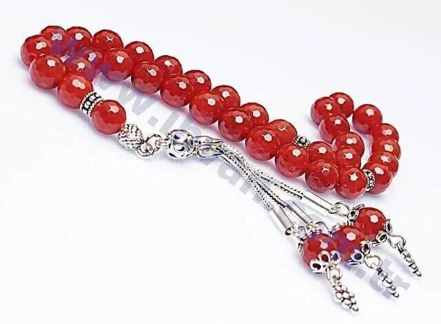 

IQRAH Agate Stone Rosary (925 SETTING SILVER)