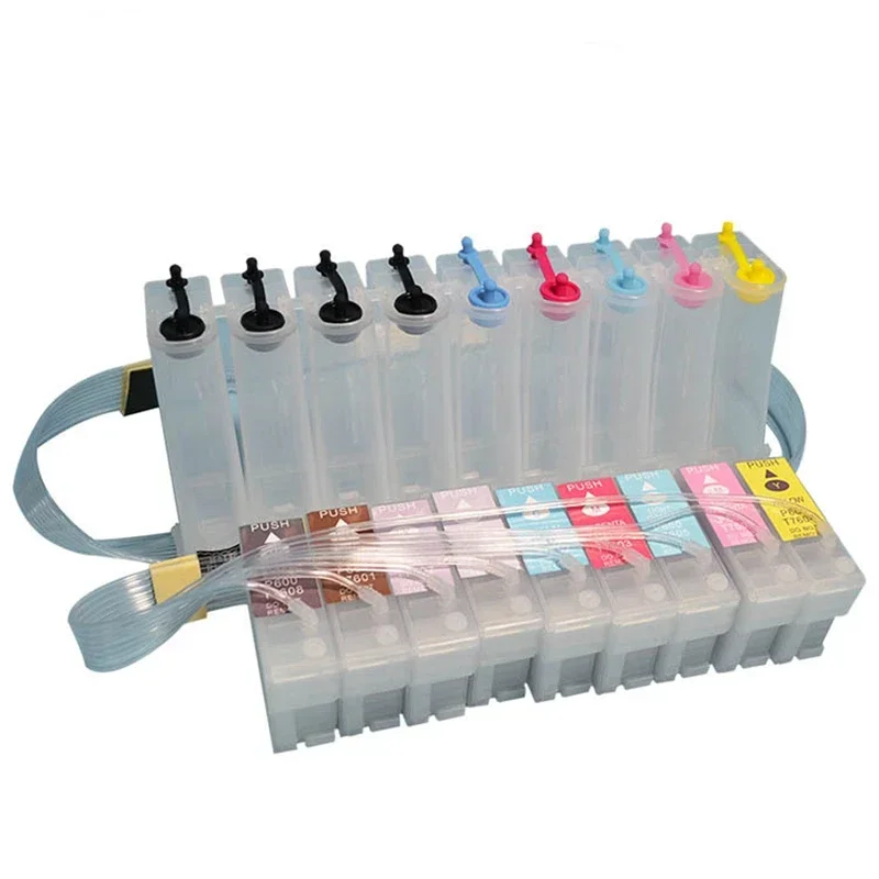 Empty Compatible CISS SYSTEM with ARC Chip T1571-T1579 Continuous Ink Supply System for Epson Stylus Photo R3000 Printer 9Colors