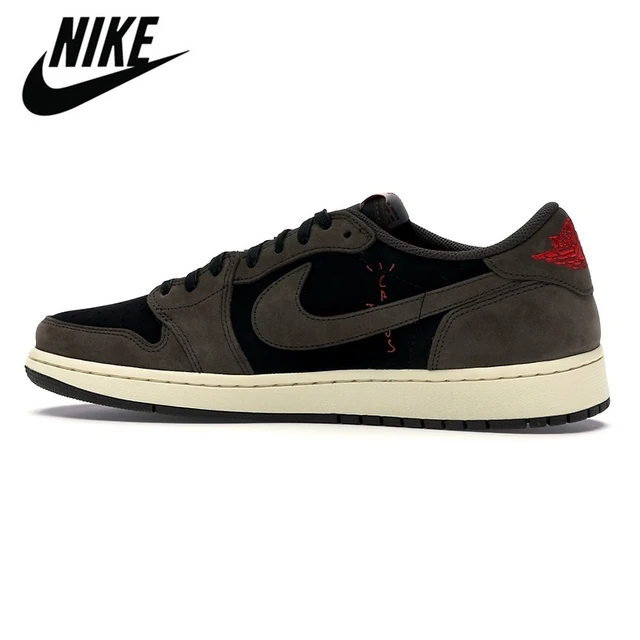 NIKE AIR JORDAN 1 Low Travis Scott Black toe OG6 original low Aj1 men of  women's soccer shoes - AliExpress