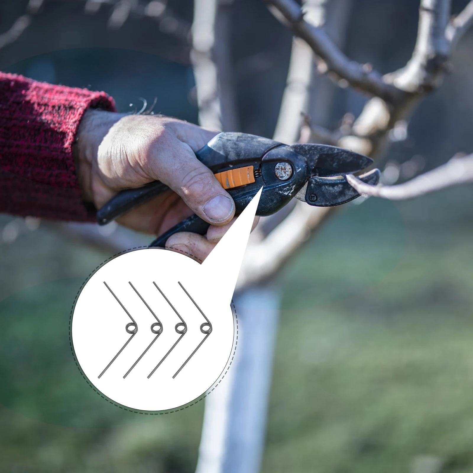 

25pcs Stainless Steel V-Shape Torsion Spring For Pruners Replacement Garden Tool Maintenance Compression Spring Trim Scissors