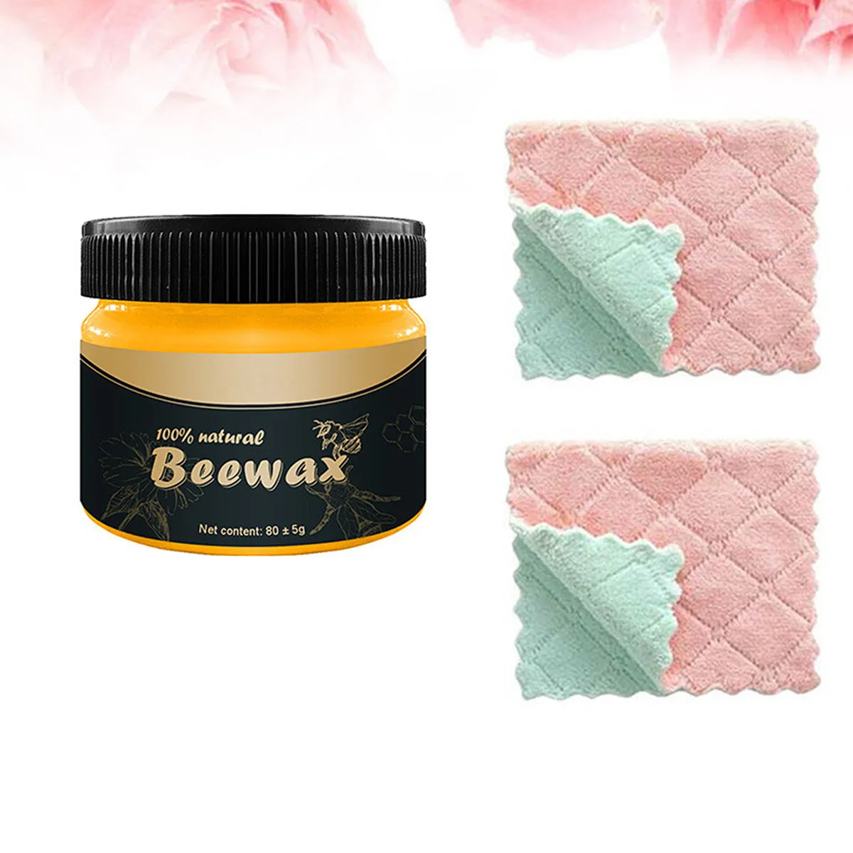 1Pcs Furniture Care Beeswax Wood Seasoning Polish Natural Wood Maintenance Wax for Art Stone Floor Waterproof