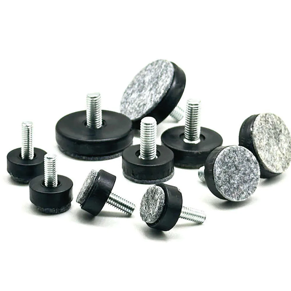 4-16Pcs Felt Nylon Adjustable Foot Pads Screws M6 M8 Table  Chair Balance Foot Pads Furniture Leg Anti Slip Protection