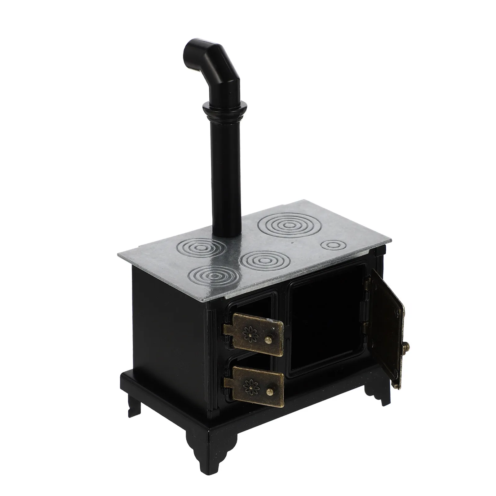 

Mini Iron Hearth Long Chimney Miniature Adornment for Dollhouse Furniture Mini House Accessories Decoration Miniature Furniture