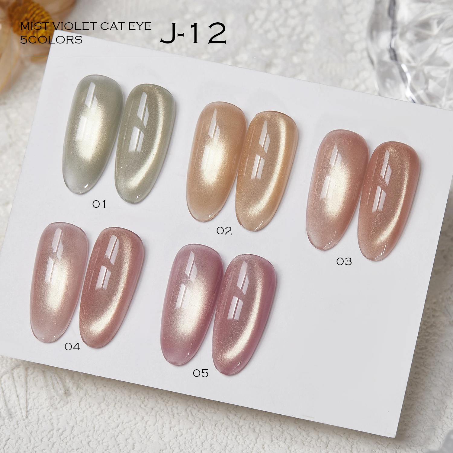 Besteeni OEM 5 ألوان مجموعة السعر المنخفض 15 مللي مزلق عين القط الأشعة فوق البنفسجية جل مجموعة تلميع جودة عالية نقع قبالة النيون المغناطيسي القط العين هلام البولندية