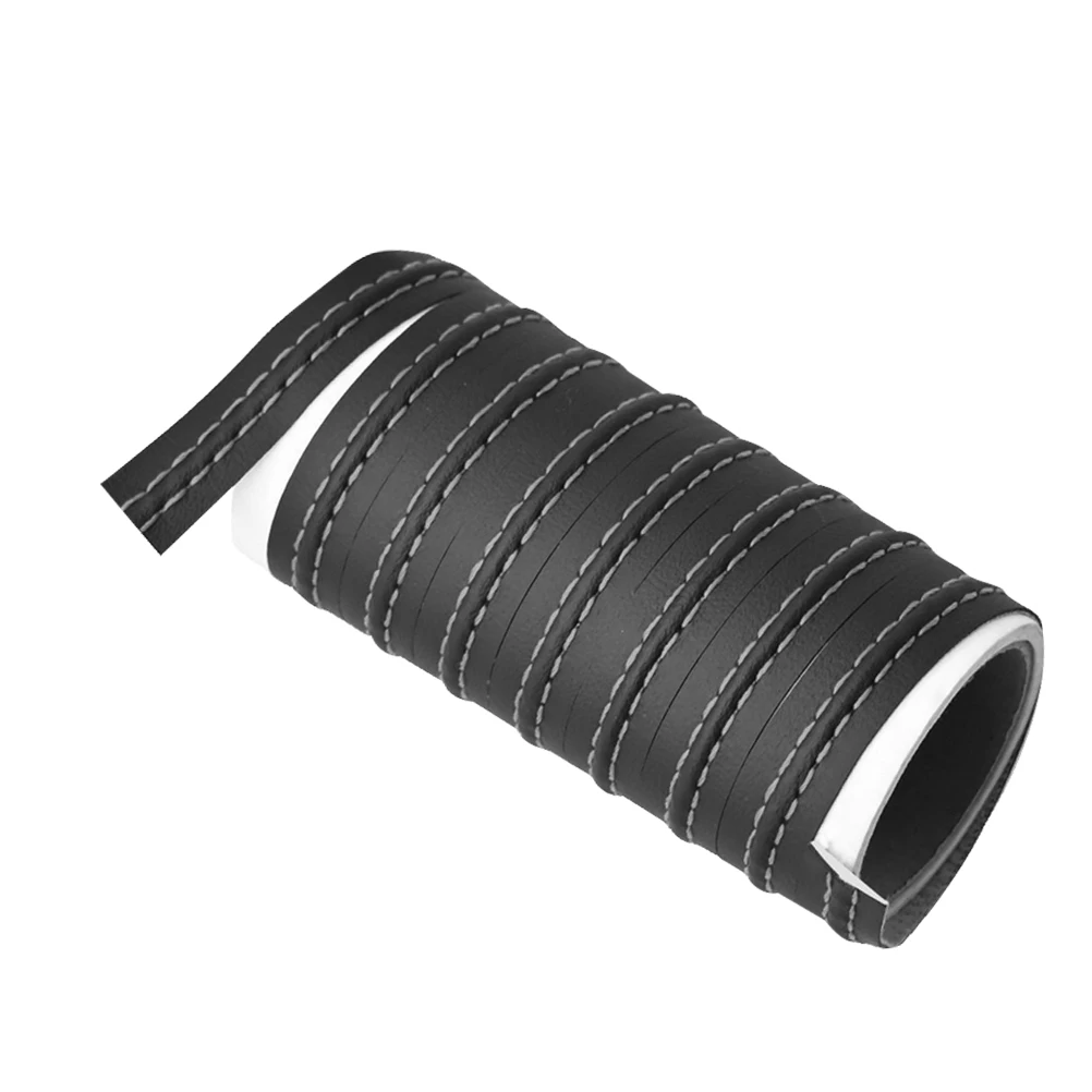 

2Pcs Car Door Gap Strip Flexible Trim Durable PU Universal DIY Interior Decoration Dashboard Edge Molding Strip