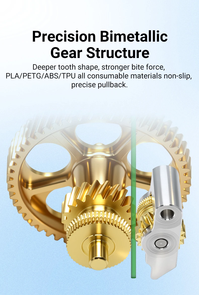 Vollmetall-Extruder-Getriebesatz aus gehärtetem Stahl für Bambu Lab A1 Mini A1 X1 X1C P1P P1S P2S DLC – Nano-beschichtetes Antriebszahnrad-Upgrade – Detail 22