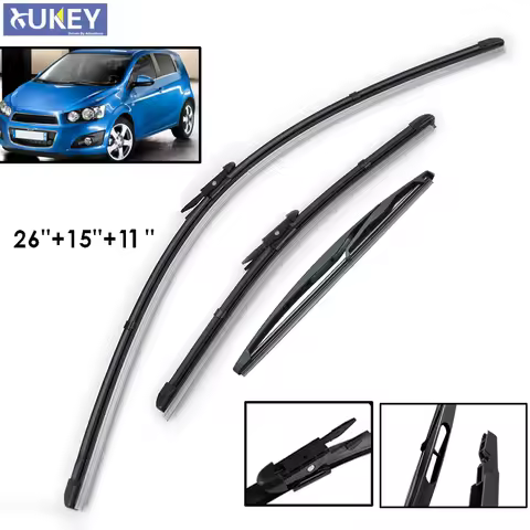 Xukey 26"15"11" Windshield Wiper Blades For Chevrolet Aveo Sonic Front Window Windscreen For Holden Barina 2013 2014 2015 2016