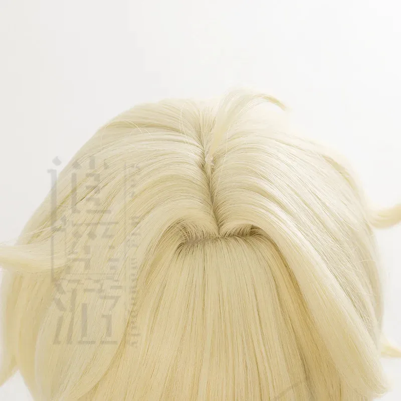 Aether Cos Wig 80CM Light Gold Long Heat-resistant Synthetic Hair Halloween Party Anime Cosplay Wigs+wig Cap