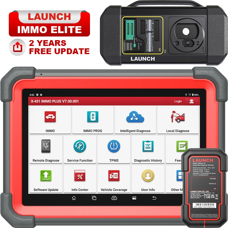 advanced launch x431 immo elite plus with xprog3 key programming anti-theft matching tool oe-level all system diagnoses scanner