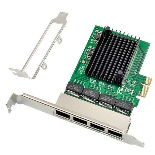 RJ-45 adaptador de servidor Ethernet de 4 puertos, tarjeta de red Gigabit, interfaz PCI-E X1