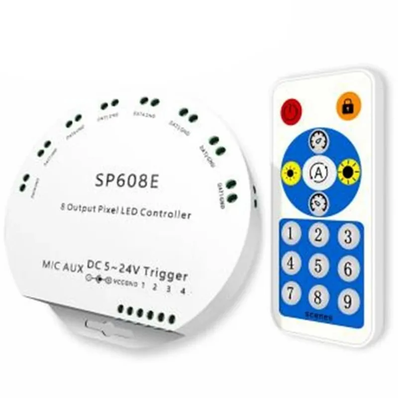 Magic Music WiFi LED Controller SP511E SP611E SP601E SP602E SP608E SP621E per WS2812b WS2811 RGB LED Strip Smart APP Controller