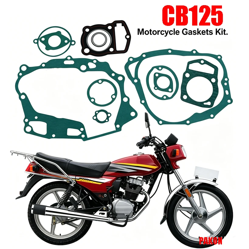 

Motorcycle Gasket Set for Honda Loncin Sundiro Wuyang CB125 XL125 MCR125 WY125 Engine Overall Crankcase Cylinder Clutch Gaskets